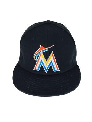 Miami Marlins New Era Fitted Hat Sz 3/8 59FIFTY 2015 MLB Offical