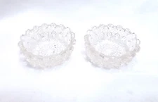2 Small Vintage Glass Salt Cellars