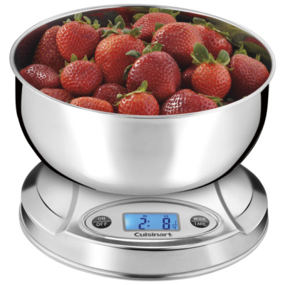 Cuisinart PrecisionChef Digital Kitchen Food Scale with Stainless Bowl