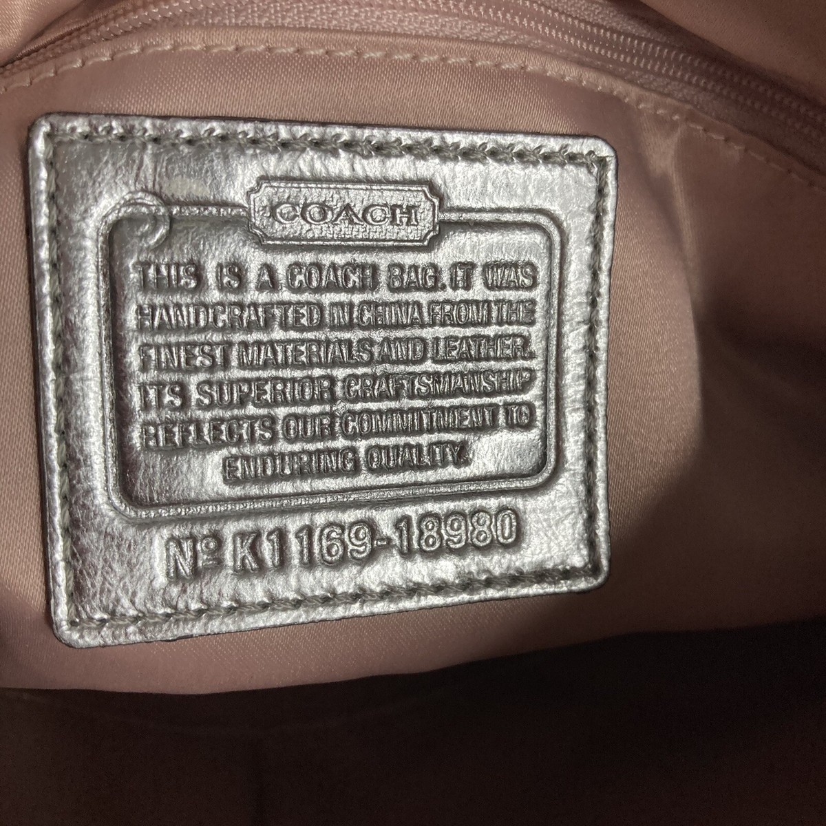 Coach 18980 Poppy Sig C Taupe/Silver Shoulder Bag Double Fr Coach 18980 Poppy Sig C Taupe/Silver Shoulder Bag Double Fr