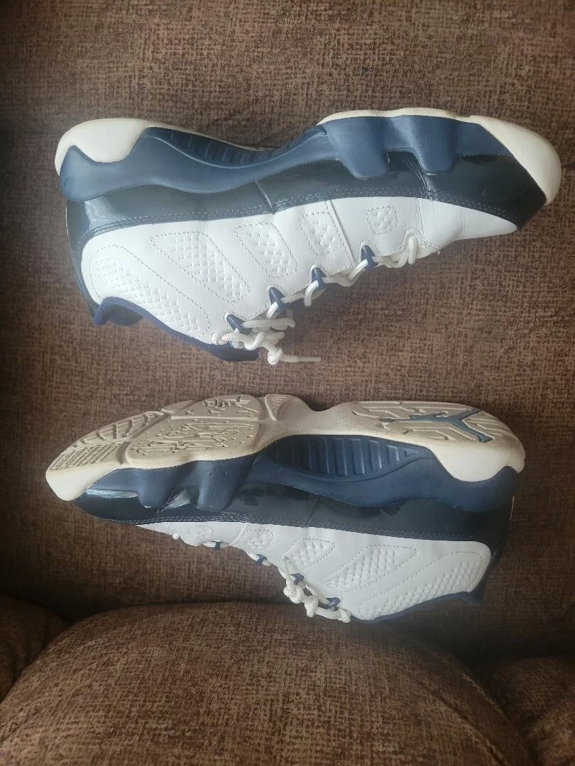 Jordan Retro 9 bianco blu basso taglia 10.