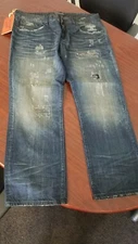 Rivet De Cru Distressed Denim Jeans Vapor Blue  MSRP $148.00