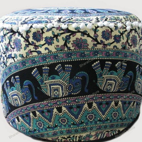 Indian Mandala Pouf Ottoman