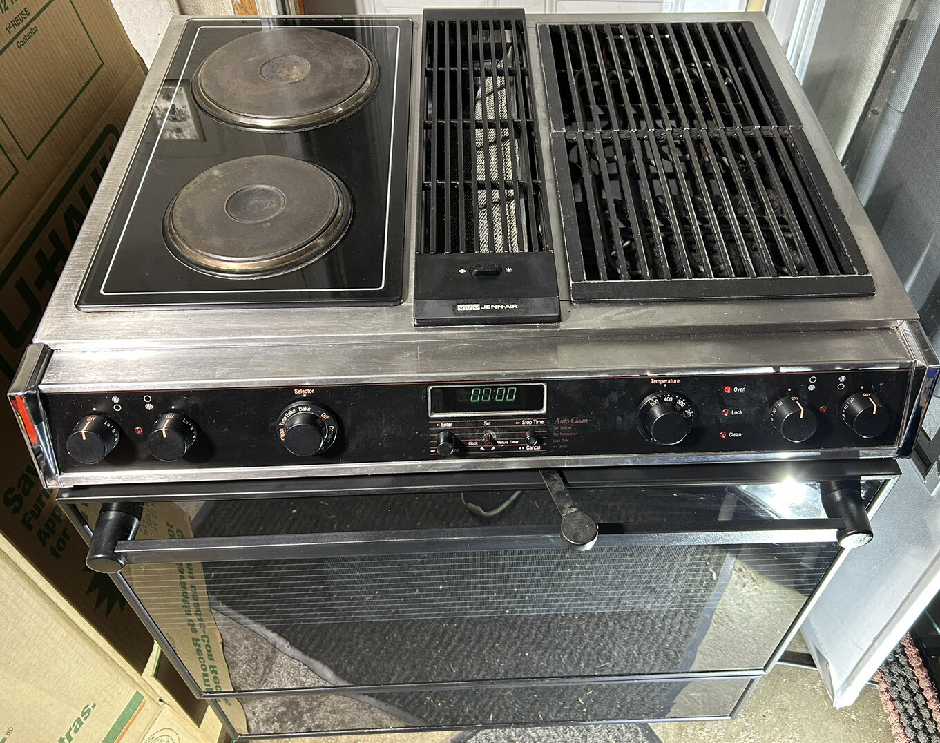 Vintage Jenn Air Electric Downdraft Oven Range Stovetop PACKAGED READY