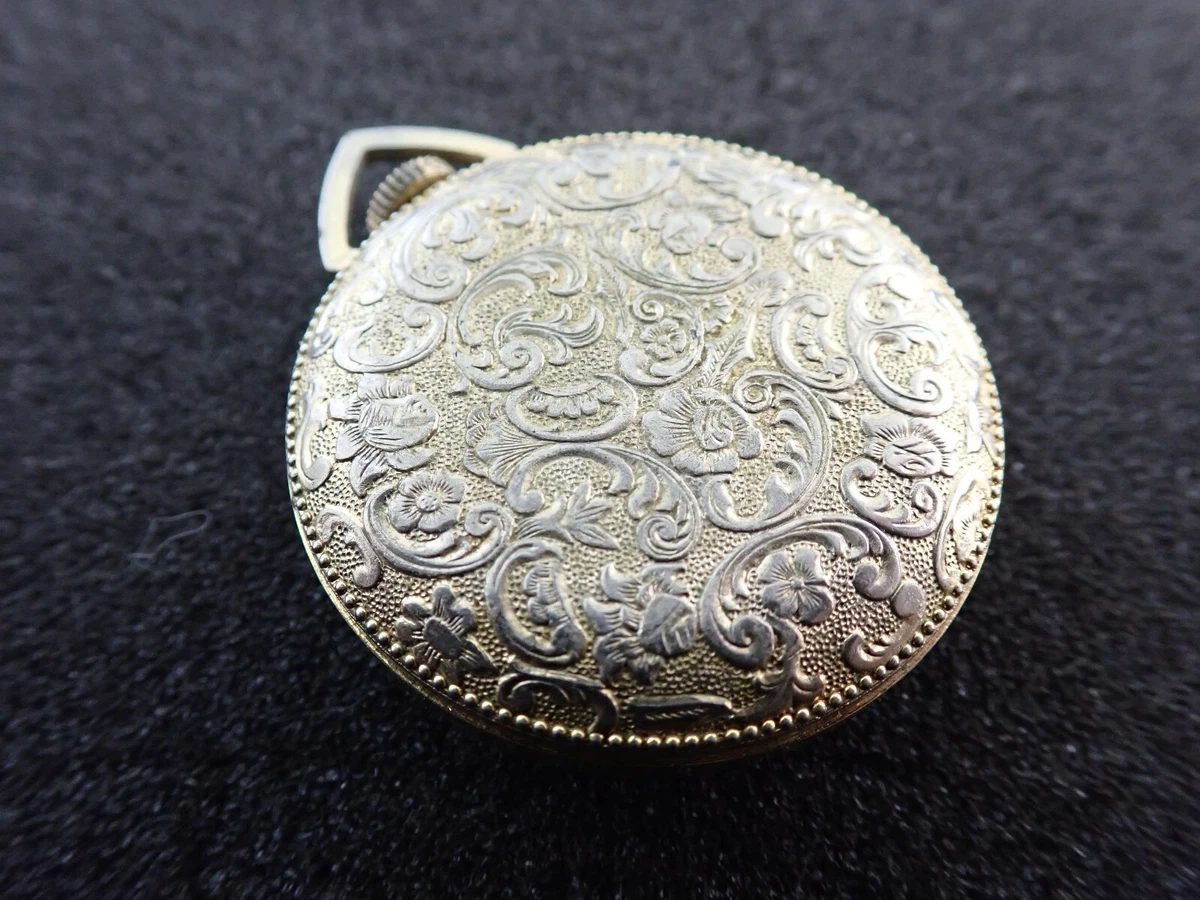 VINTAGE 33.9MM BASIS WATCH CO. SWISS POCKET WATCH WITH LUCERNE DIAL RUNNING