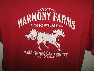 T-shirt Harmony Farms - Cocoa Florida Cheval - Taille M - Rouge - Occasion TBE