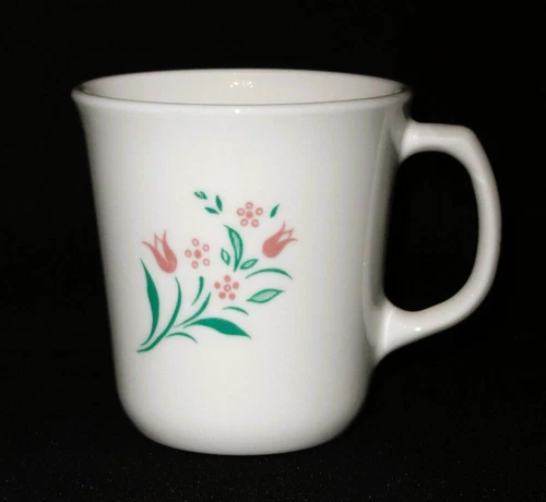 Corelle by Corning Coffee Cup/Mug ~ Rosemarie ~ Retired ~ Pink Tulips