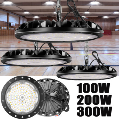 UFO LED Hallenbeleuchtung Deckenstrahler Werkstatt Industrielampe Hallenleuchte 
