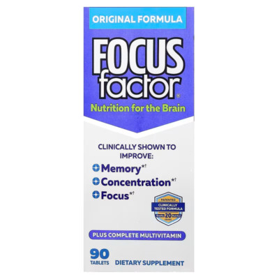 Focus Factor Original Formula Nutrition for the Brain + Complete Multivitamin 90