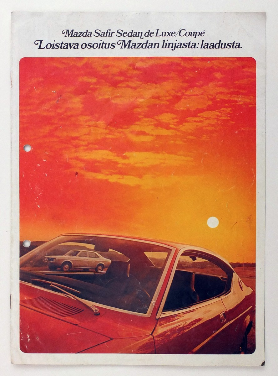 1970s MAZDA SAFIR Sedan de Luxe Coupe CAR Sales Vintage Brochure