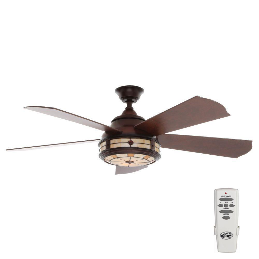 Hampton Bay Miramar 60 In Weathered Bronze Ceiling Fan Ac374 Wb