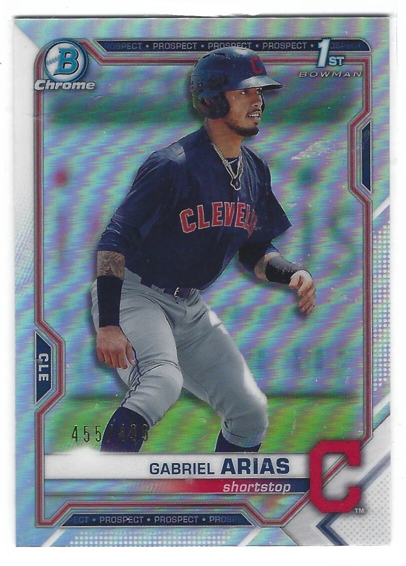 2021 Bowman Chrome Rookie RC 1st Refractor #BCP89 Gabriel Arias /499 | Guardians