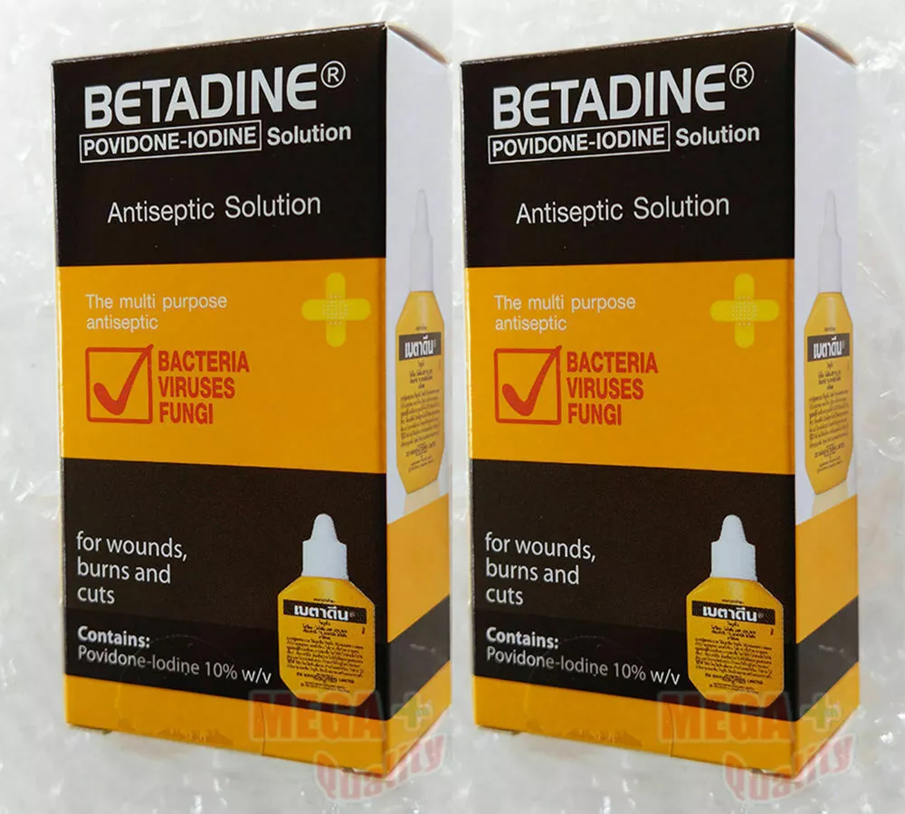 2 x BETADINE POVIDONE IODINE FIRST AID SOLUTION ANTISEPTIC CUTS