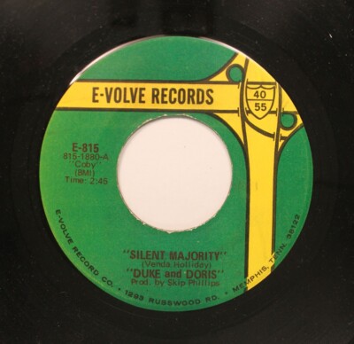 Duke And Doris - 45 - Silent Majority / Annie Come Over On E-Volve Records
