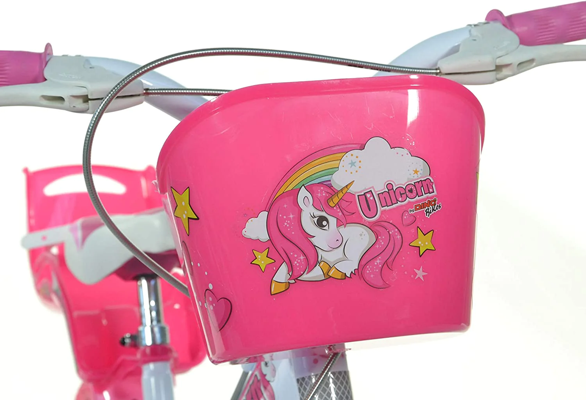 Vélo Dino Bikes Licorne 14 po, fille, blanc et rose