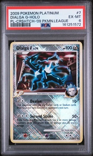2009 POKEMON PLATINUM CROSSHATCH-2009 POKEMON LEAGUE #7 DIALGA G-HOLO PSA 6