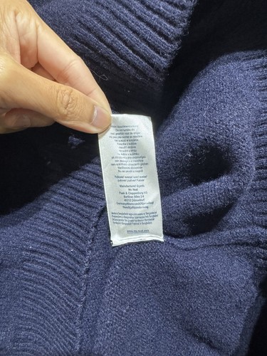 Suéter McNeal Tanguy Azul Marino 100% Lana de Cordero Tejido Pullover Para Hombre Talla Grande - Imagen 8 de 8