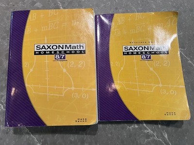 Saxon Math Homeschool 8/7 with Pre-algebra Textbook & Solutions Hake Saxon