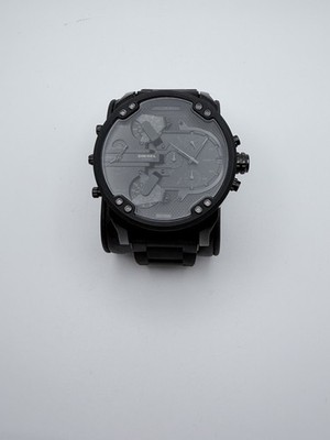 Diesel Mr. Daddy 2.0 DZ7396 All Black IP 57mm Quad Time Zone Chrono Men's Watch