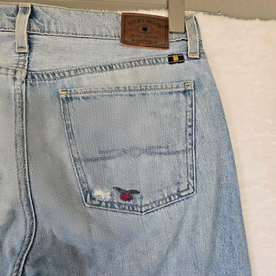 Джинсы Lucky Brand Sienna Slim Boyfriend легкая стирка с цветочной вышивкой размер 2/26 - Изображение 2 из 4