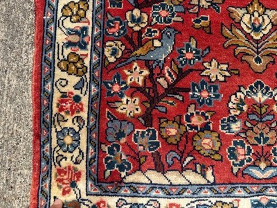 3x5 RED ANTIQUE ORIENTAL RUG HANDMADE vintage handwoven fine small 2x3 2x4 2x5