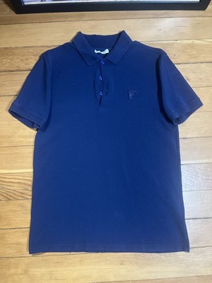 Versace Collection Men's Navy Blue Short Sleeve Polo Shirt