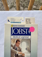 JOBST for Men 15-20mmHg Knee High MODERATE COMPRESSION Socks SMALL Brown 115084