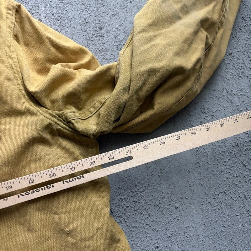 Vintage Mackinaw Jacket Large Tan 1940s Cotton Barnstormer Military image 6