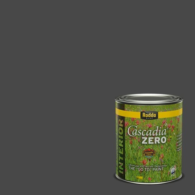 #ad Rodda Paint CASCADIA ZERO Interior Flat Paint amp; Primer in One Quart Black L... $25.16