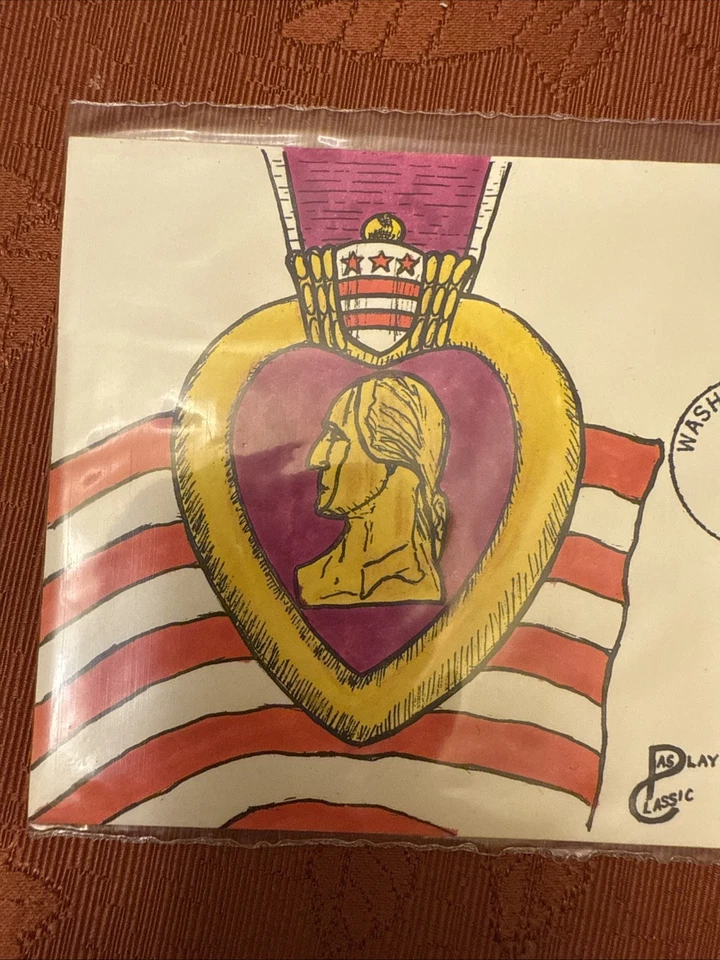 20c FDC Stamp (1982) PURPLE HEART MEDAL AWARD 18 Of Only 50FROM JAMES B. PASLAY - Image 2 of 4