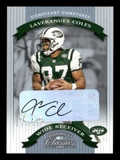2002 Donruss Classics Laveranues Coles Significant Signatures Auto /200 TV2185