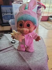 Vintage Easter Bunny Troll Doll Pastle