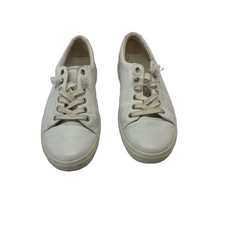 ECCO Women's White Leather Lace Up Sneakers Shoes EU 42 US 11 Casual Comfort