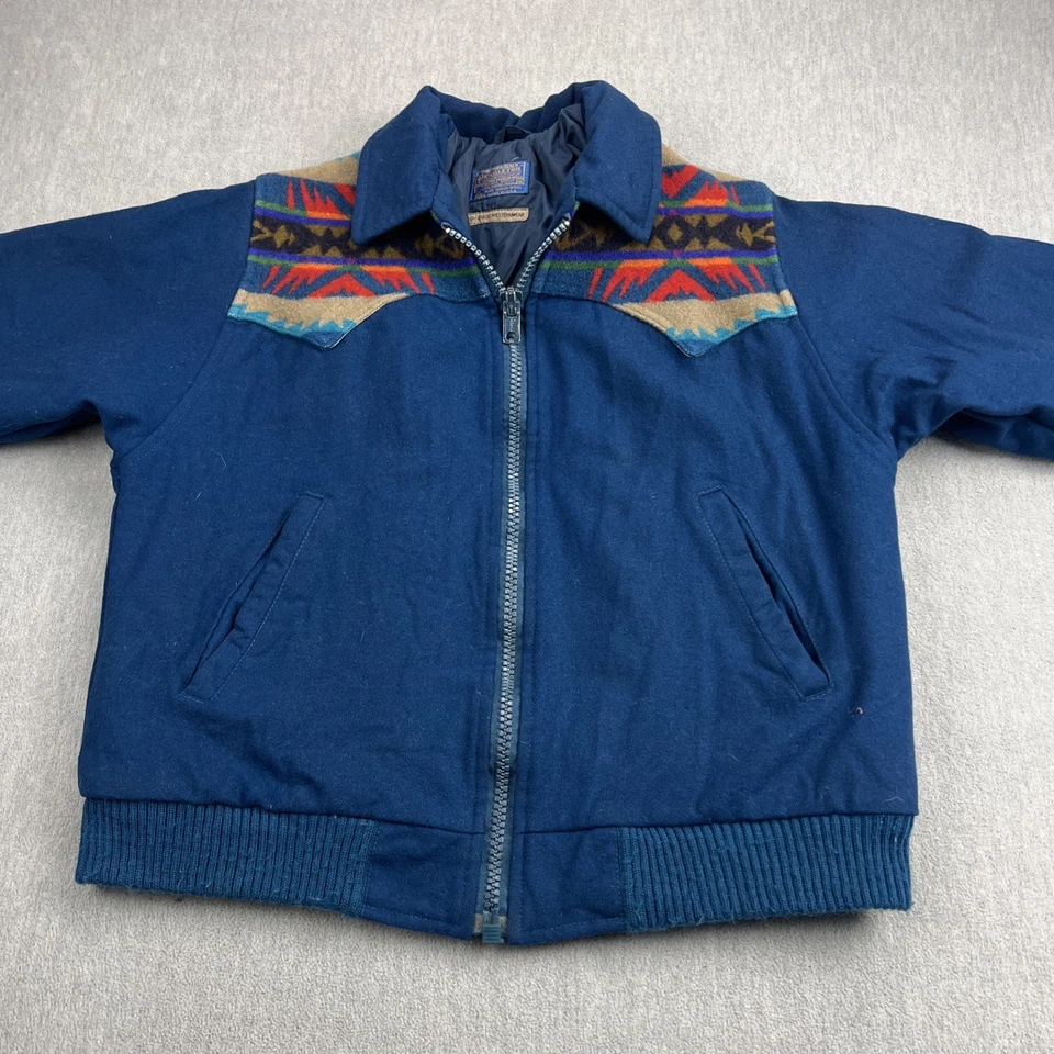 VTG Pendleton High Grade Western Aztec Jacket Sz M 100% Virgin Wool USA Made - Image 3 of 4