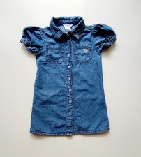GUESS Denim Jean Button Down Dress Girls Size Small 4