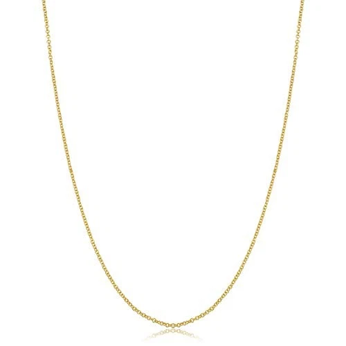  14k Gold Filled Or White Gold Filled Cable Chain 18 inch Yellow 1.3 mm - wide - Image 2 of 4