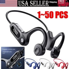 Bluetooth 5.3 Conduction Headphones Wireless Outdoor Sport Headset Earbuds Lot