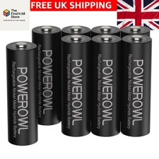 8 Pack 2800mAh AA Rechargeable Batteries - Long-Lasting Power for Your Devices 2.50 per battery