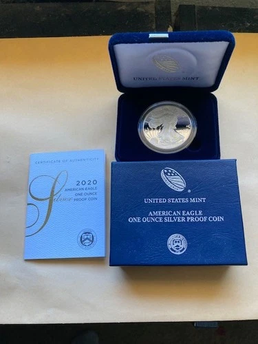 2020 $1 American Silver Eagle 1 oz Proof w/COA
