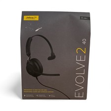 Jabra Evolve2 40 UC Wired Headphones, USB-A, Mono, Black. NEW