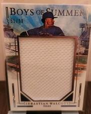 2025 Panini Boys Of Summer Jumbo Prospect Material Sebastian Walcott 51/99 Texas