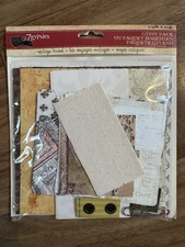 7gypsies Vintage Travel Pack Ephemera, Cardstock Fabric Junk Journal/Scrapbookin