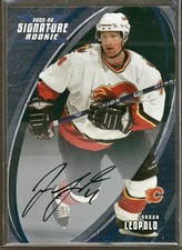 2002-03 Signature Rookie #195 JORDAN LEOPOLD Calgary Flames Certified Autograph