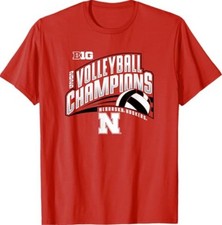 Nebraska Cornhuskers Big Ten Champs 2025 Volleyball T-Shirt