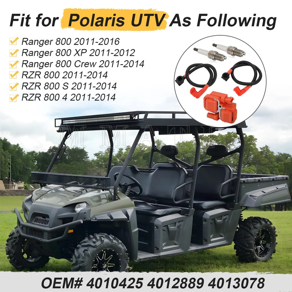 Bobina de encendido y bujía con tapa de cable para Polaris RZR 800 Ranger 800 2011-2016 Foto 2 de 4