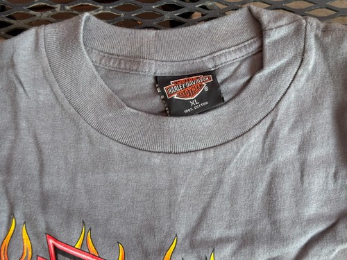 T-shirt vintage Harley Davidson Los Angeles California XL SS GRIGIO - Foto 2 di 6