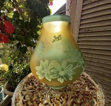 Überfangglas Vase Jugendstil Glasvase Frankreich Gallé Signatur 50er Jahre Vase