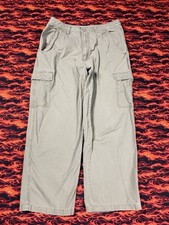 Men  s Vintage Y2K TRANSNINE Khaki Extremely Baggy Pants Skater Grunge Rave 32x29