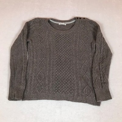 H&M Gray Chunky Cable Knit Sweater Large