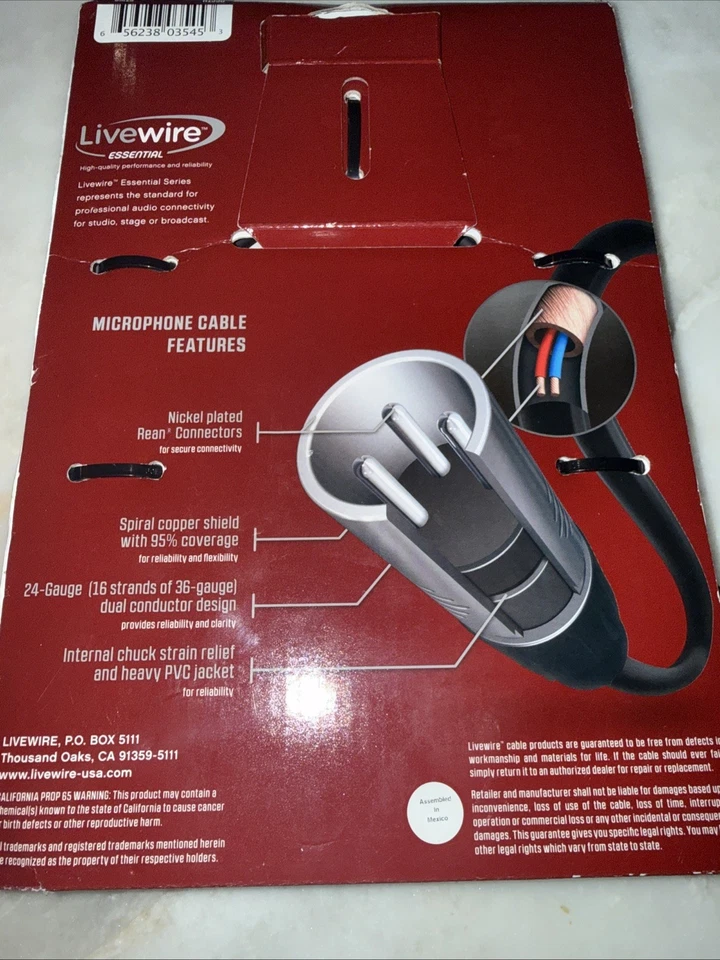 Cable de micrófono Livewire Essential 15 pies SM15 R1338 XLR hembra XLR macho Foto 2 de 2